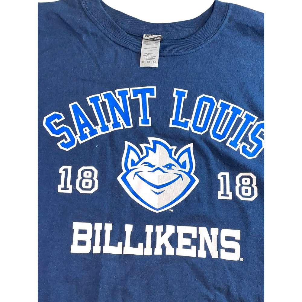 Men's St.‎ Louis Billlikens T-shirt Navy Blue Billikens T-shirt Size XL College - Picture 2 of 5
